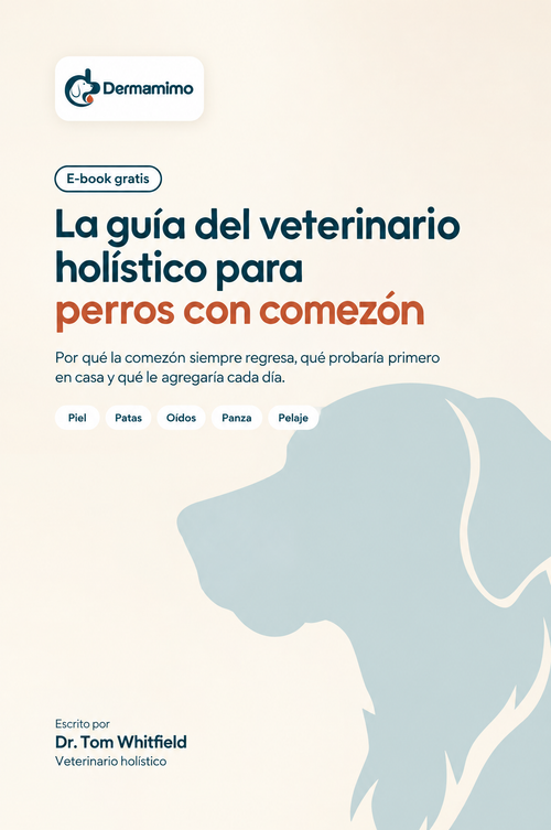 Portada del e-book de regalo: La guía del veterinario holístico para perros con comezón